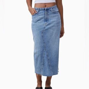 ✨ Cotton On - Size 6 Denim Jean Maxi Skirt - EUC